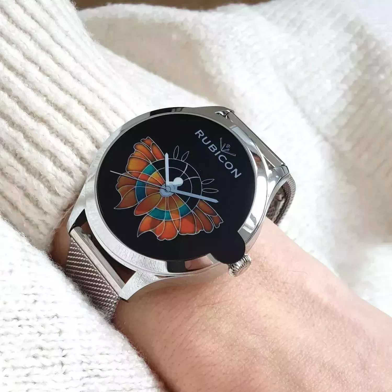 Smartwatch Rubicon na bransolecie srebrny RNBE62 (RNBE37 PRO) (2).jpg